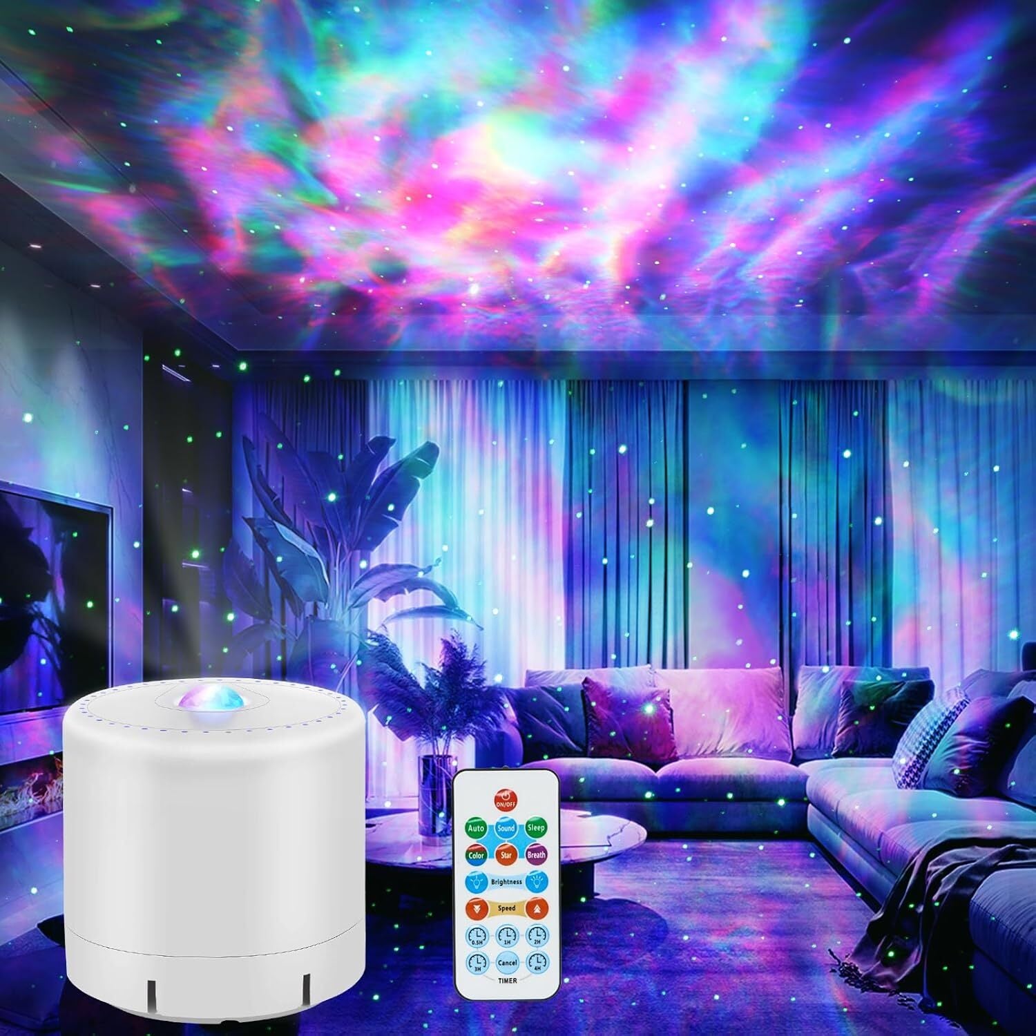 Galaxy Projector,Star Projector with Timer and Remote Control for Adults Bedroom