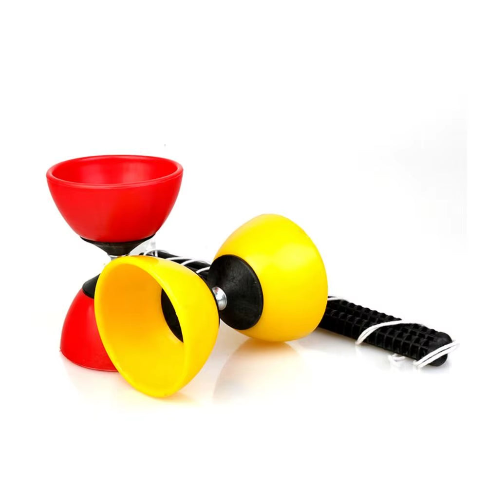 Chinese Diabolo Chinese Yo-Yo Diabolo Toy Leather Bowl Soft Material Thicken Top Child Diabolo Chinese Yoyo
