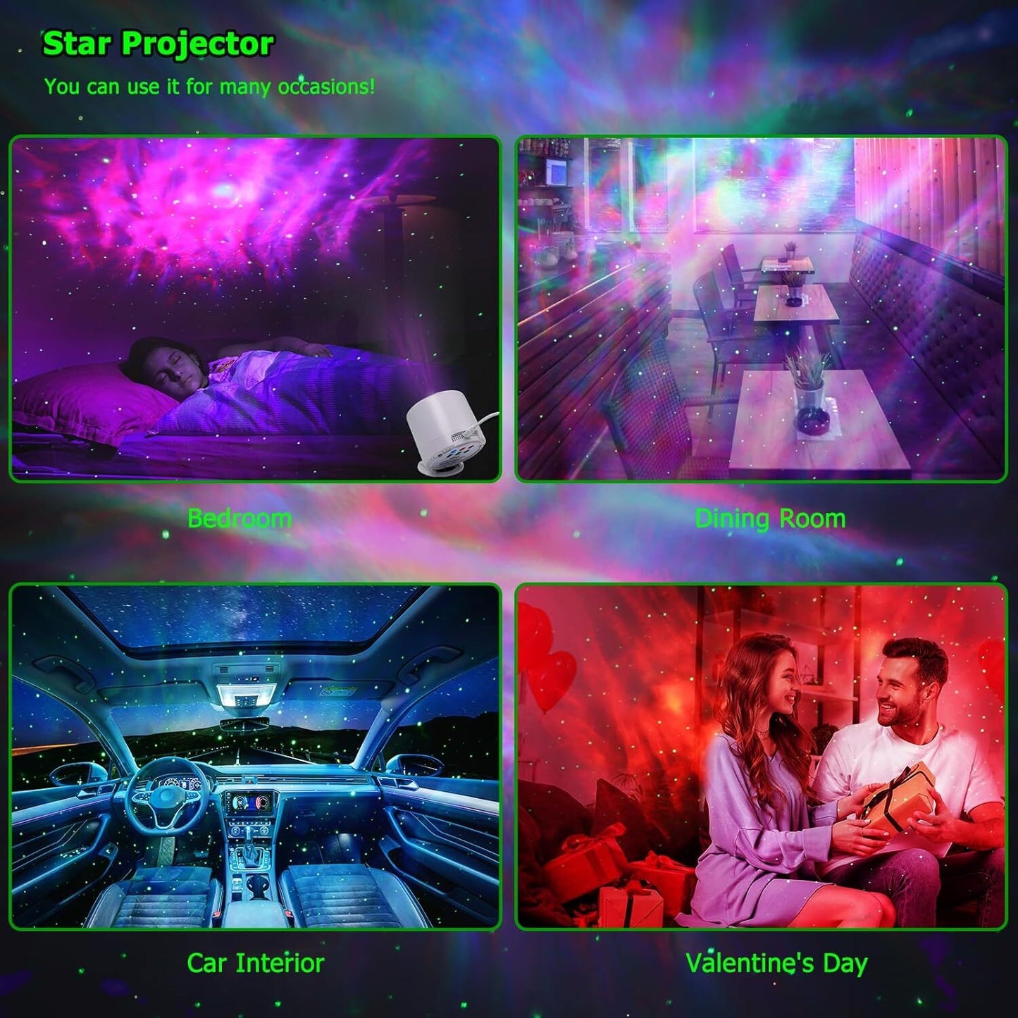 Galaxy Projector,Star Projector with Timer and Remote Control for Adults Bedroom