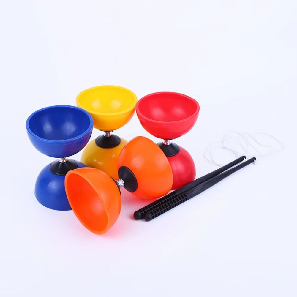 Chinese Diabolo Chinese Yo-Yo Diabolo Toy Leather Bowl Soft Material Thicken Top Child Diabolo Chinese Yoyo