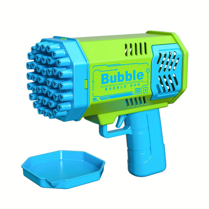 40 Holes Electric Bubble Machine Handheld Automatic Space Light Bubble Gun Kids Outdoor Battle Toys without Bubble Water