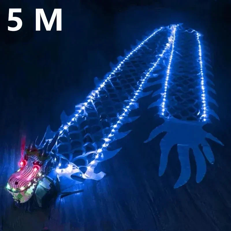 Luminous Dragon Dance Toys Outdoor Fitness Colorful Props Dragon Festival Gifts Children'S Parent-Child Fun Interactive Toys
