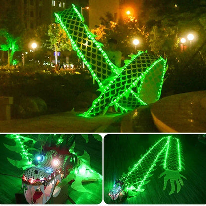 Luminous Dragon Dance Toys Outdoor Fitness Colorful Props Dragon Festival Gifts Children'S Parent-Child Fun Interactive Toys