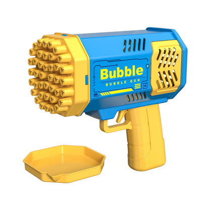 40 Holes Electric Bubble Machine Handheld Automatic Space Light Bubble Gun Kids Outdoor Battle Toys without Bubble Water