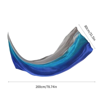 1Pc Silk Veil+1 Pc Poi Chain Ball Women Belly Dance Silk Veil Poi Thrown Balls Stage Performances Props Gifts