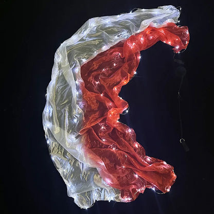 LED Throwing Ball Yarn Simulation Silk Luminous Glowing Ribbon Belly Dance Gymnastics Performance Props Glow Dance Scarf Ball