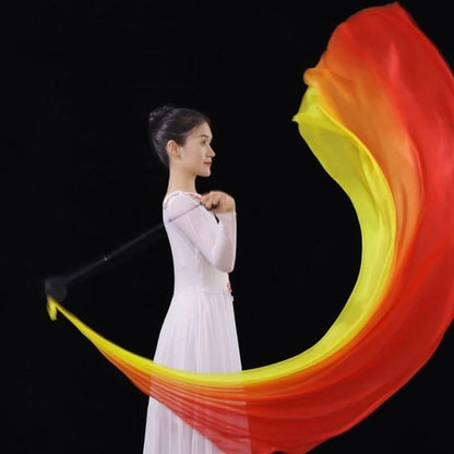 1Pc Silk Veil+1 Pc Poi Chain Ball Women Belly Dance Silk Veil Poi Thrown Balls Stage Performances Props Gifts