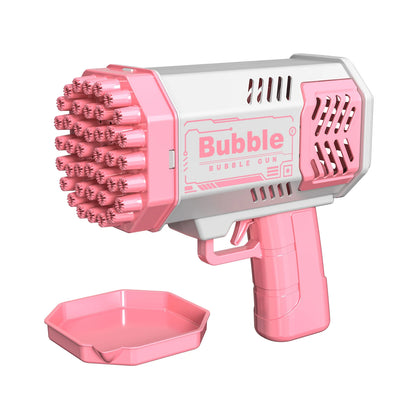 40 Holes Electric Bubble Machine Handheld Automatic Space Light Bubble Gun Kids Outdoor Battle Toys without Bubble Water