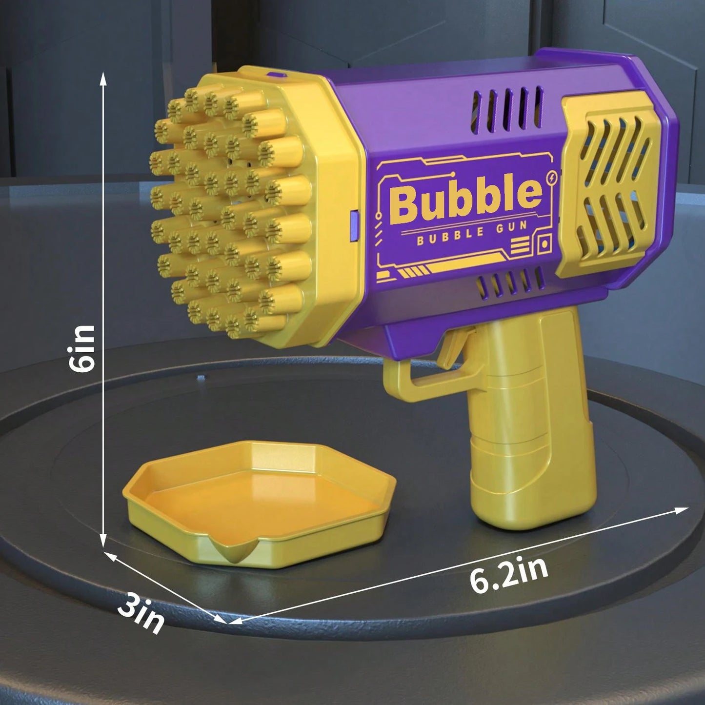 40 Holes Electric Bubble Machine Handheld Automatic Space Light Bubble Gun Kids Outdoor Battle Toys without Bubble Water