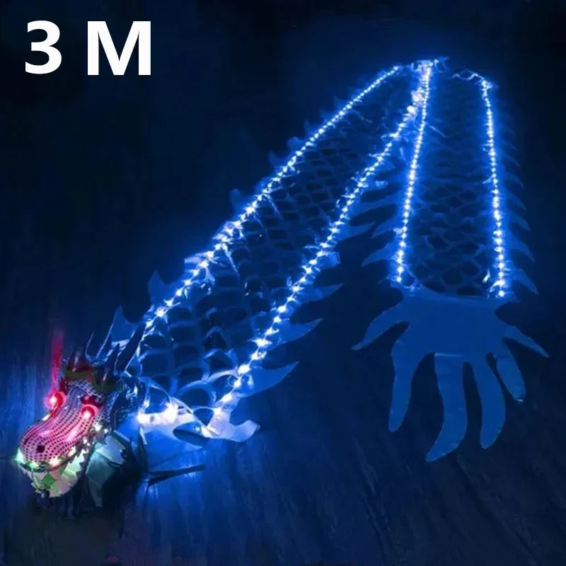 Luminous Dragon Dance Toys Outdoor Fitness Colorful Props Dragon Festival Gifts Children'S Parent-Child Fun Interactive Toys