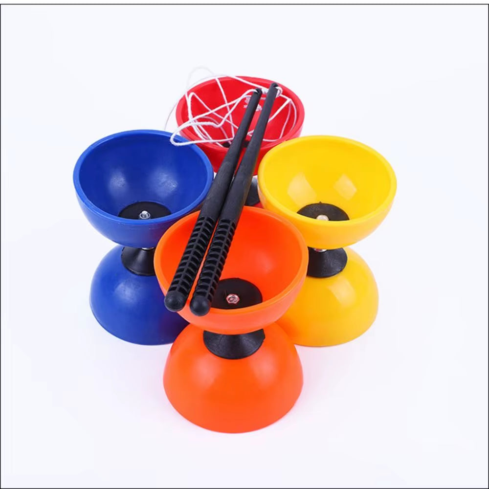 Chinese Diabolo Chinese Yo-Yo Diabolo Toy Leather Bowl Soft Material Thicken Top Child Diabolo Chinese Yoyo