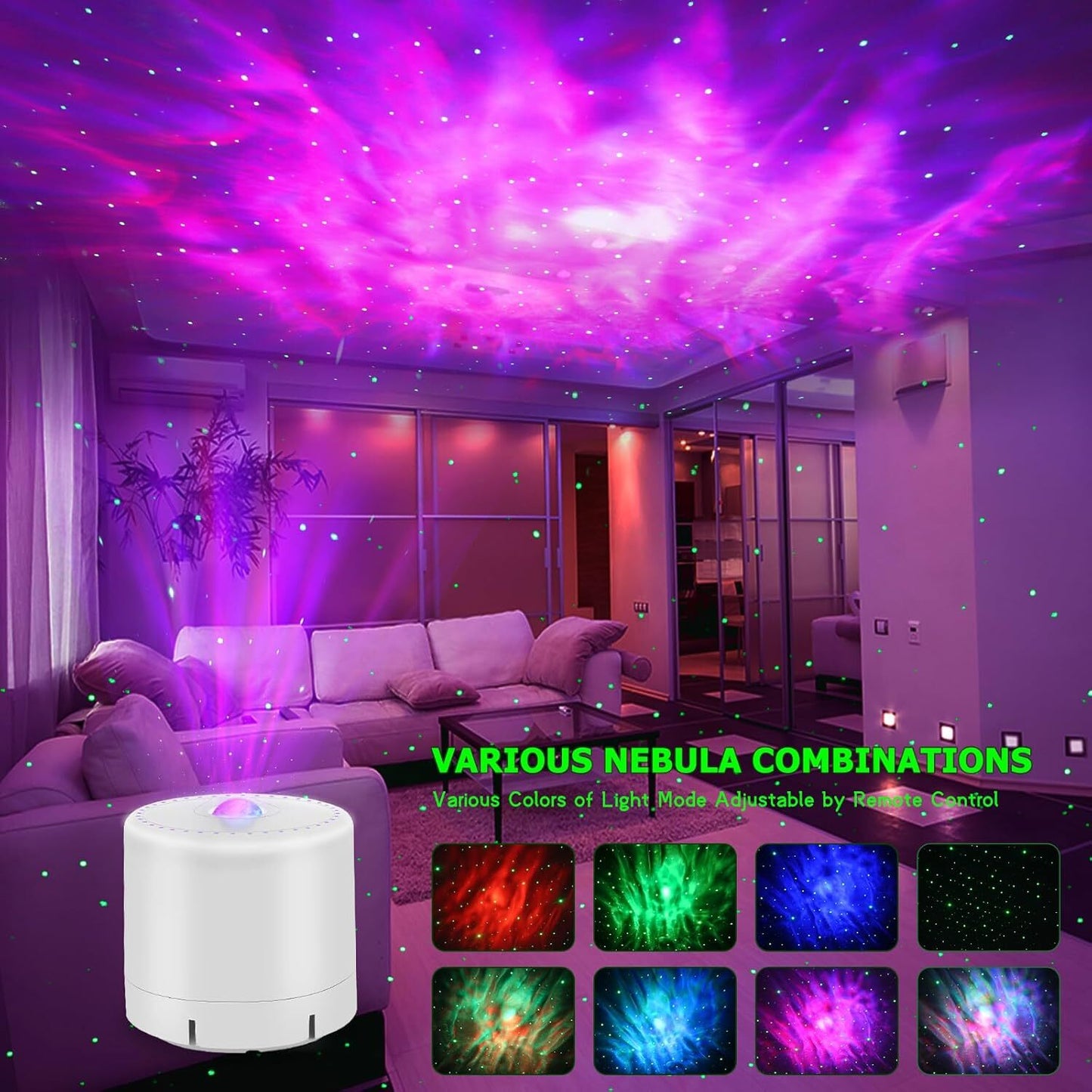 Galaxy Projector,Star Projector with Timer and Remote Control for Adults Bedroom