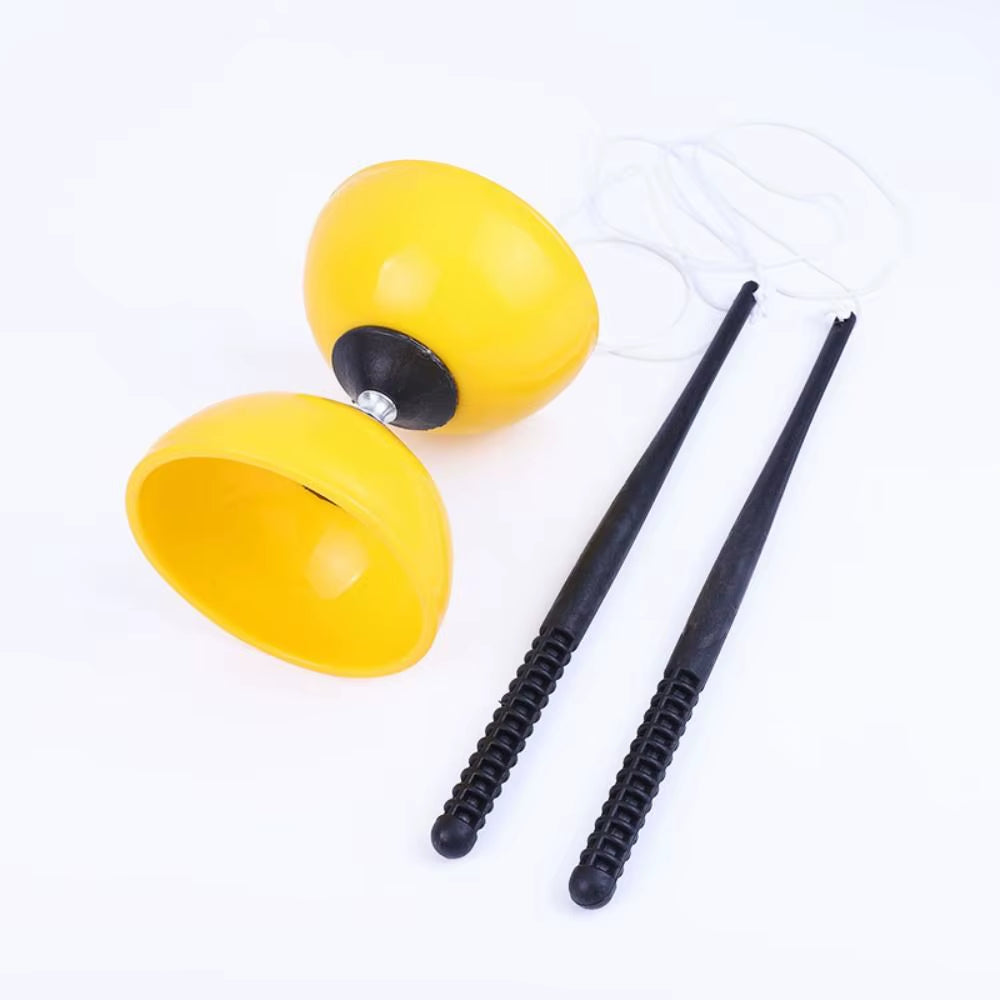 Chinese Diabolo Chinese Yo-Yo Diabolo Toy Leather Bowl Soft Material Thicken Top Child Diabolo Chinese Yoyo