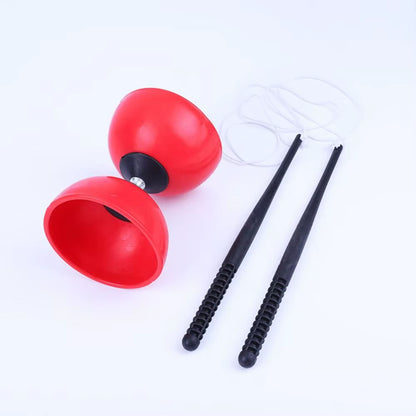 Chinese Diabolo Chinese Yo-Yo Diabolo Toy Leather Bowl Soft Material Thicken Top Child Diabolo Chinese Yoyo