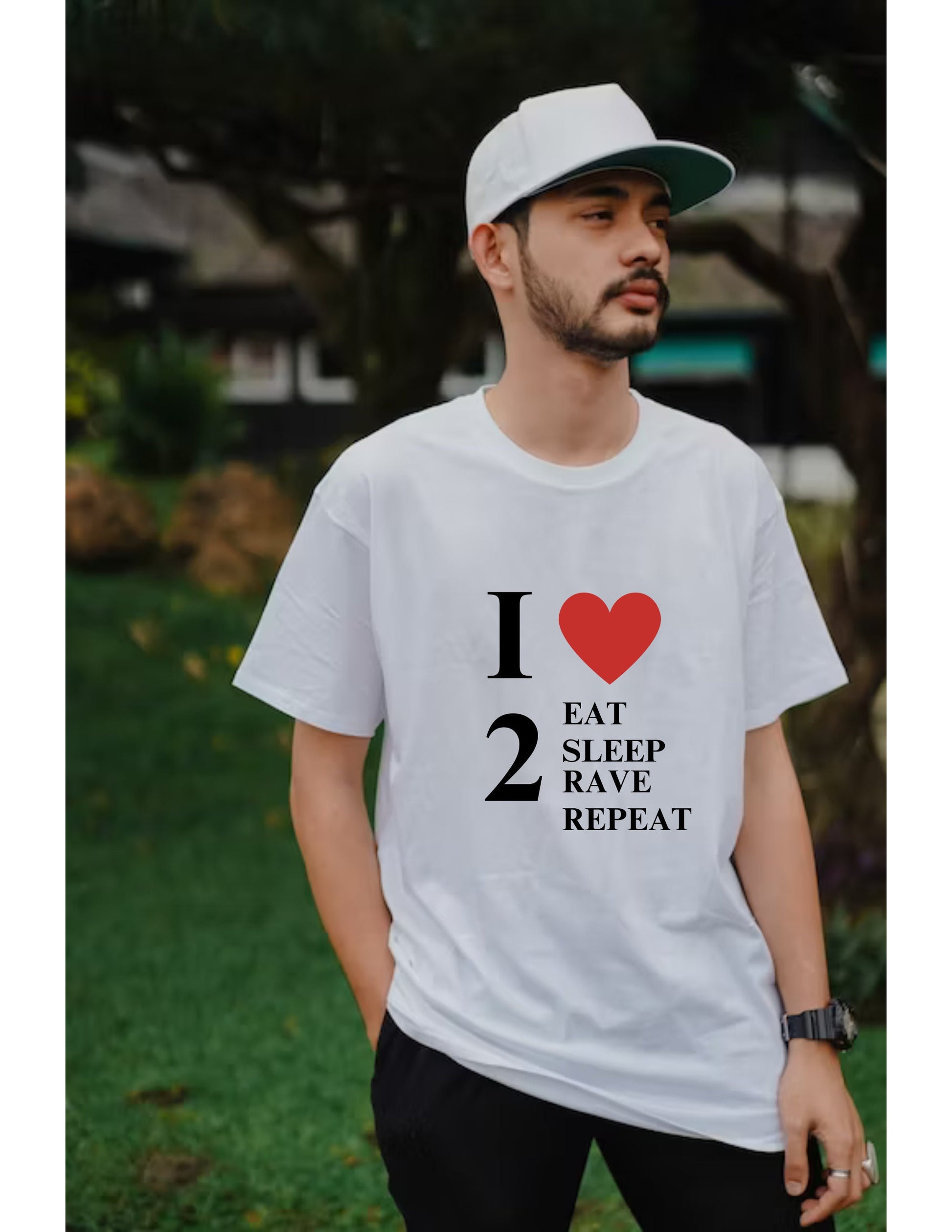 I Love 2 Eat Sleep Rave Repeat T-Shirt, Music Festival, Rave Shirt, Rave Top, Gift for Raver, EDM Shirt, Rave Merch Unisex Ultra Cotton Tee